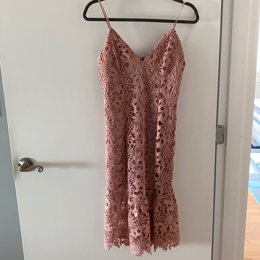 Pink midi dress